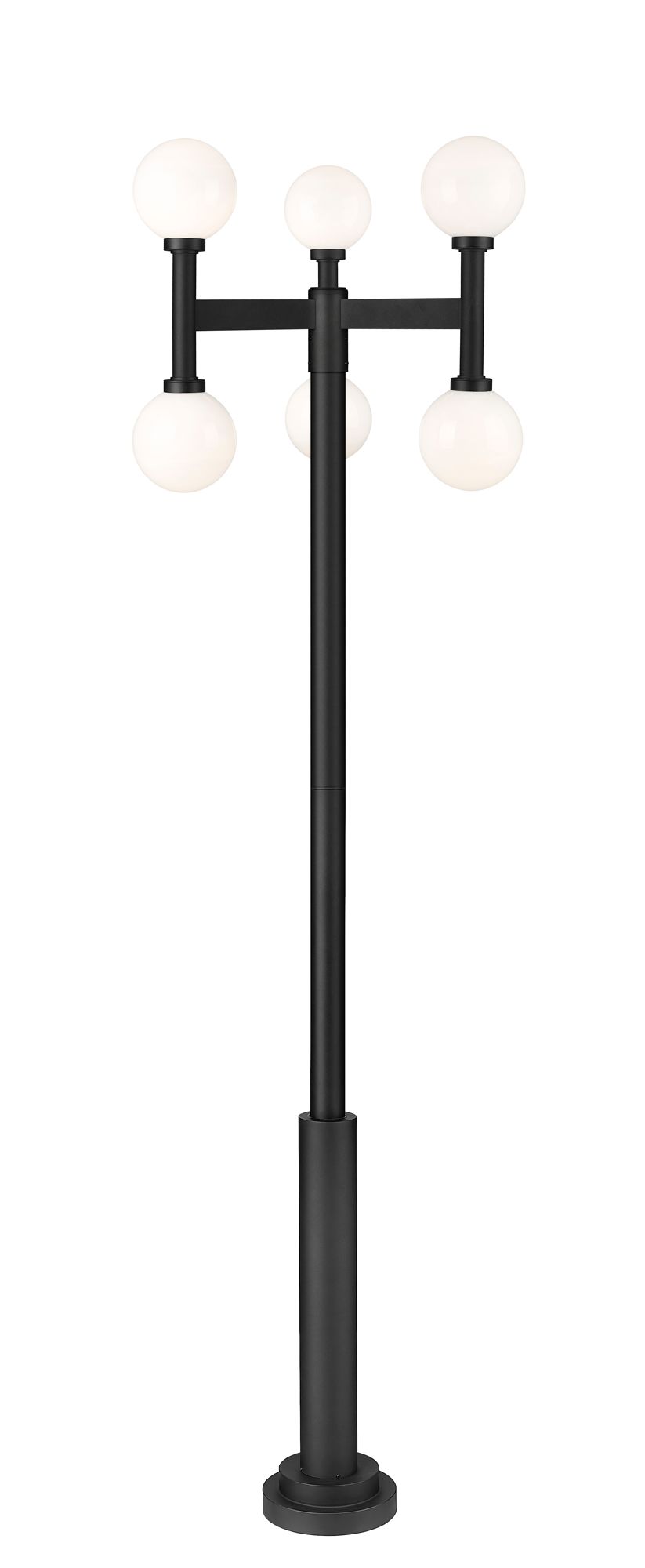 Image 3 Laurent by Z-Lite Black 30 inch 6 Light Outdoor Post Mount Fixture more views