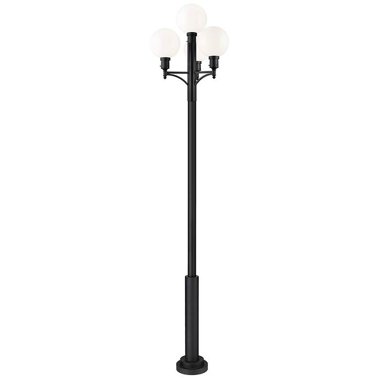 Image 1 Laurent by Z-Lite Black 34.5 inch 1 Light Outdoor Post Mount Fixture