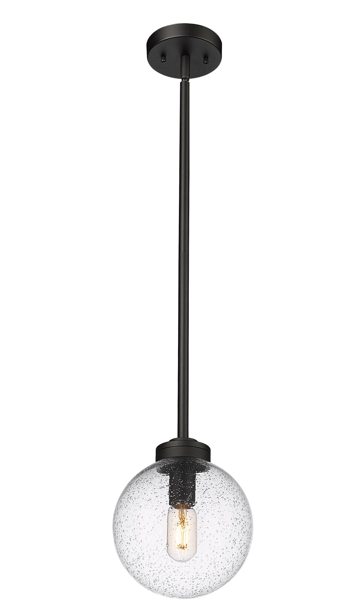 Image 4 Laurent by Z-Lite Black 8 inch 1 Light Outdoor Pendant more views