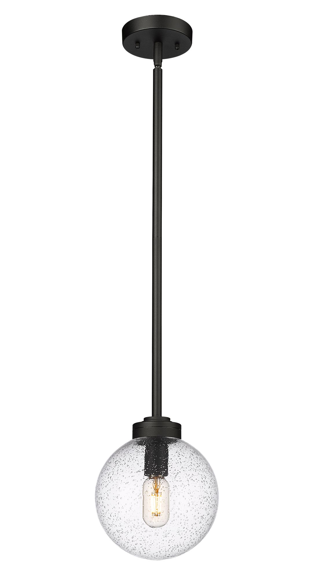 Image 5 Laurent by Z-Lite Black 8 inch 1 Light Outdoor Pendant more views