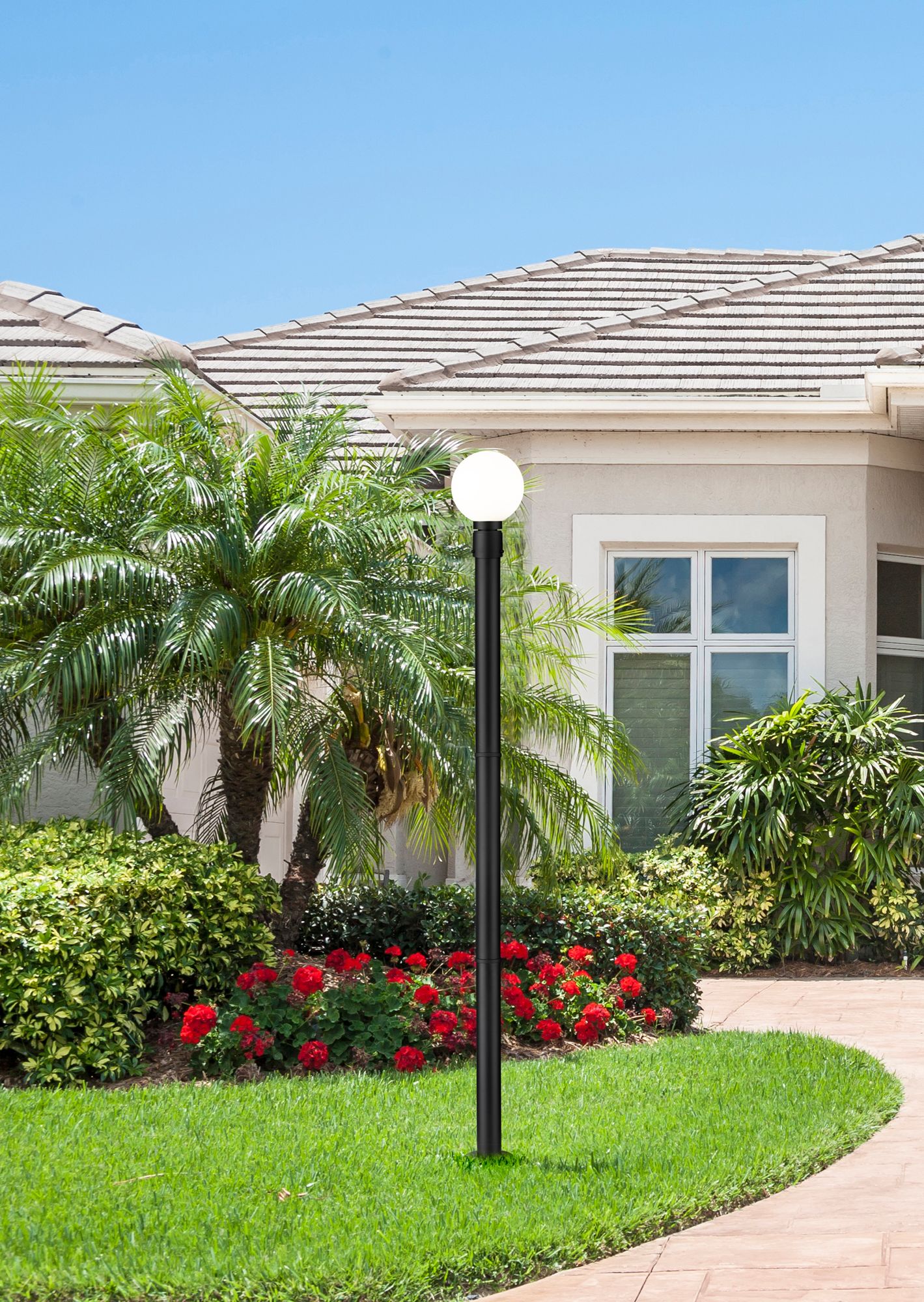 Thumbnail4 of Laurent by Z-Lite Black 85.25 inch 1 Light Outdoor Post Mounted Fixture more views