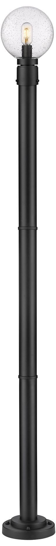 Image 2 Laurent by Z-Lite Black 85.25 inch 1 Light Outdoor Post Mounted Fixture