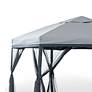 3_Laurent Gray 11-Foot Soft-Top Gazebo Shelter with Netting more views