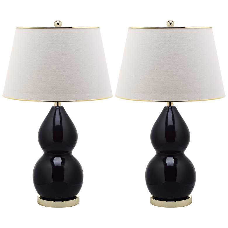 Image 1 Laurice Black Ceramic Table Lamps Set of 2