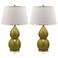 Laurice Mustard Gold Ceramic Table Lamps Set of 2