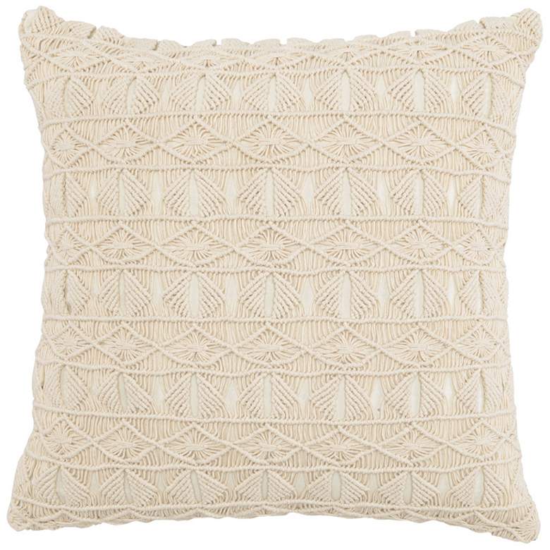 Image 1 Laurie Natural 22 inch Square Decorative Pillow