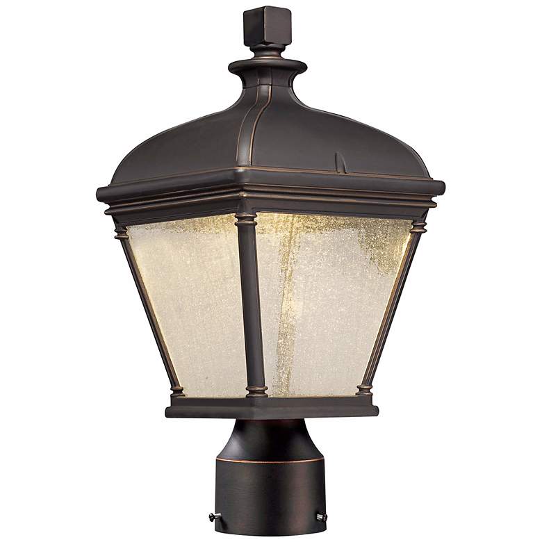 Image 1 Lauriston Manor 15 inch High Bronze LED Outdoor Post Light