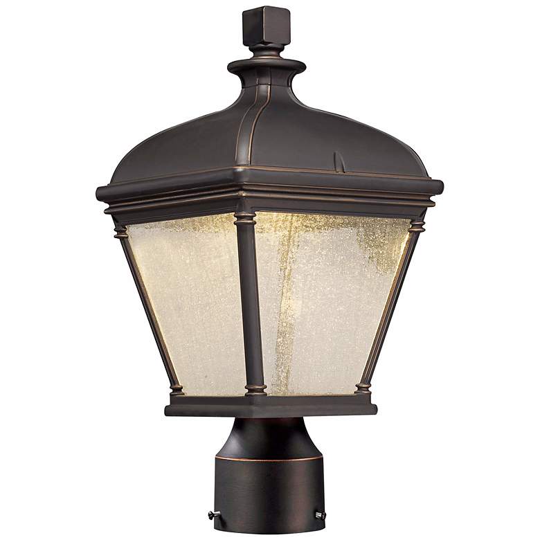 Image 1 Lauriston Manor 15" High Bronze LED Outdoor Post Light