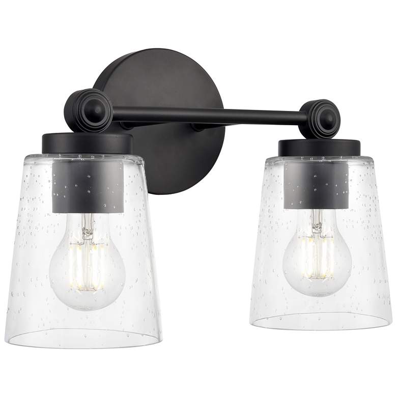 Image 1 Lauryn 13.5" Wide 2-Light Vanity in Matte Black