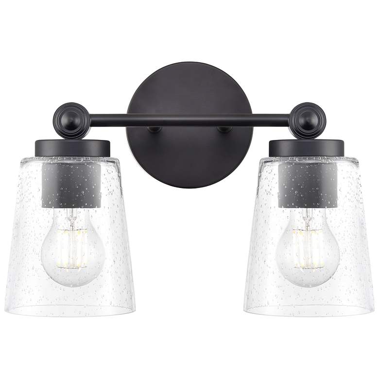 Image 3 Lauryn 13.5" Wide 2-Light Vanity in Matte Black more views