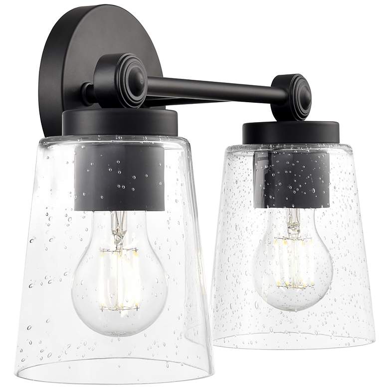 Image 4 Lauryn 13.5" Wide 2-Light Vanity in Matte Black more views