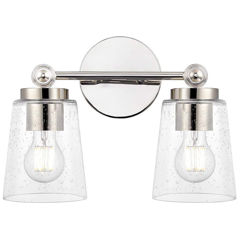 Image 3 Lauryn 13.5" Wide 2-Light Vanity in Polished Nickel more views