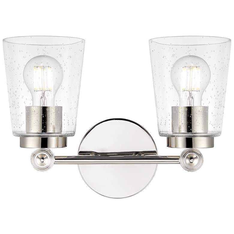 Image 5 Lauryn 13.5" Wide 2-Light Vanity in Polished Nickel more views