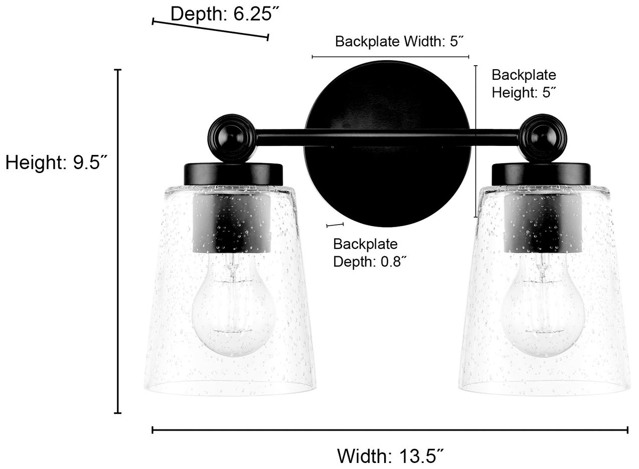 Lauryn 13.5" Wide 2-Light Vanity in Polished Nickel