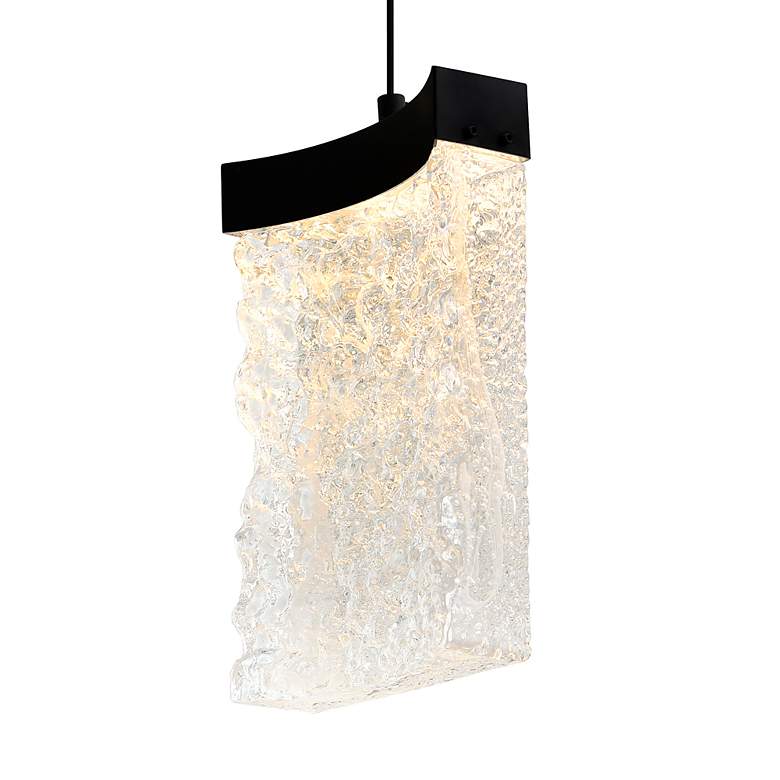 Image 4 Lava 12" Wide Black LED Multi-Light Pendant more views