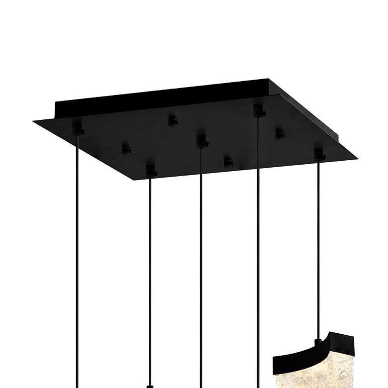 Image 6 Lava 12" Wide Black LED Multi-Light Pendant more views