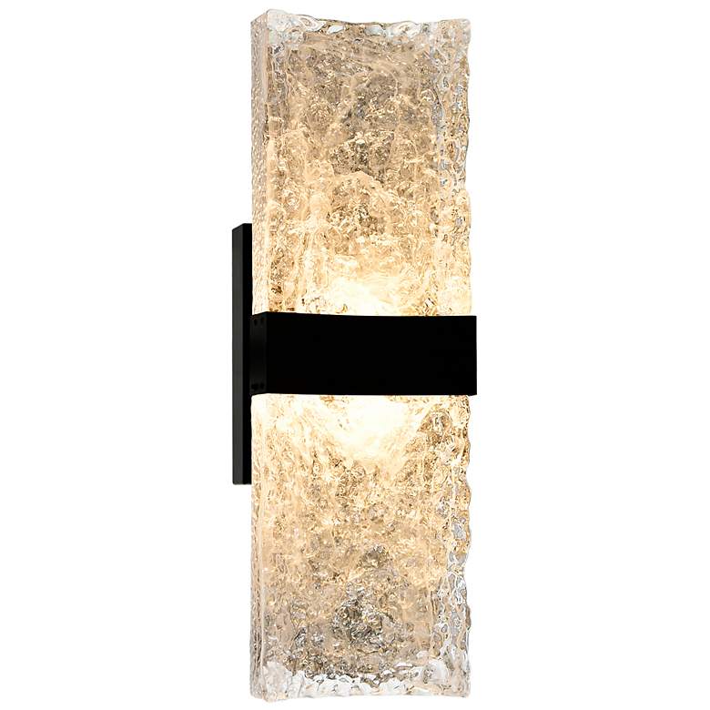 Image 1 Lava 20" High Black LED Wall Sconce