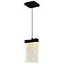 1_Lava 6" Wide Black and Clear Crystal LED Mini Pendant