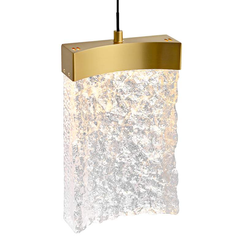 Image 4 Lava 6" Wide Brass LED Mini Pendant more views