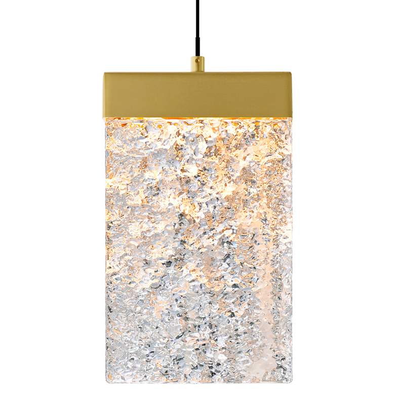 Image 5 Lava 6" Wide Brass LED Mini Pendant more views