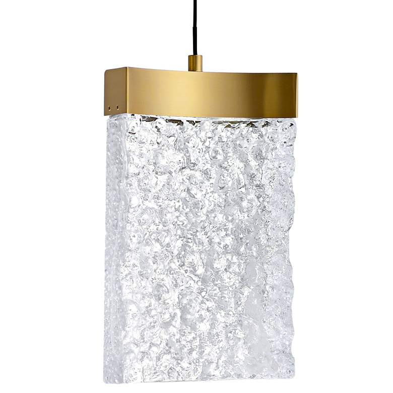 Image 7 Lava 6" Wide Brass LED Mini Pendant more views