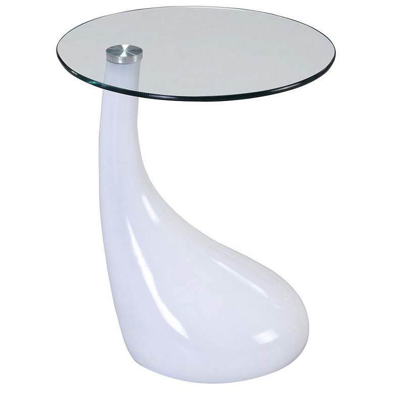 Image 1 Lava Accent Table in White