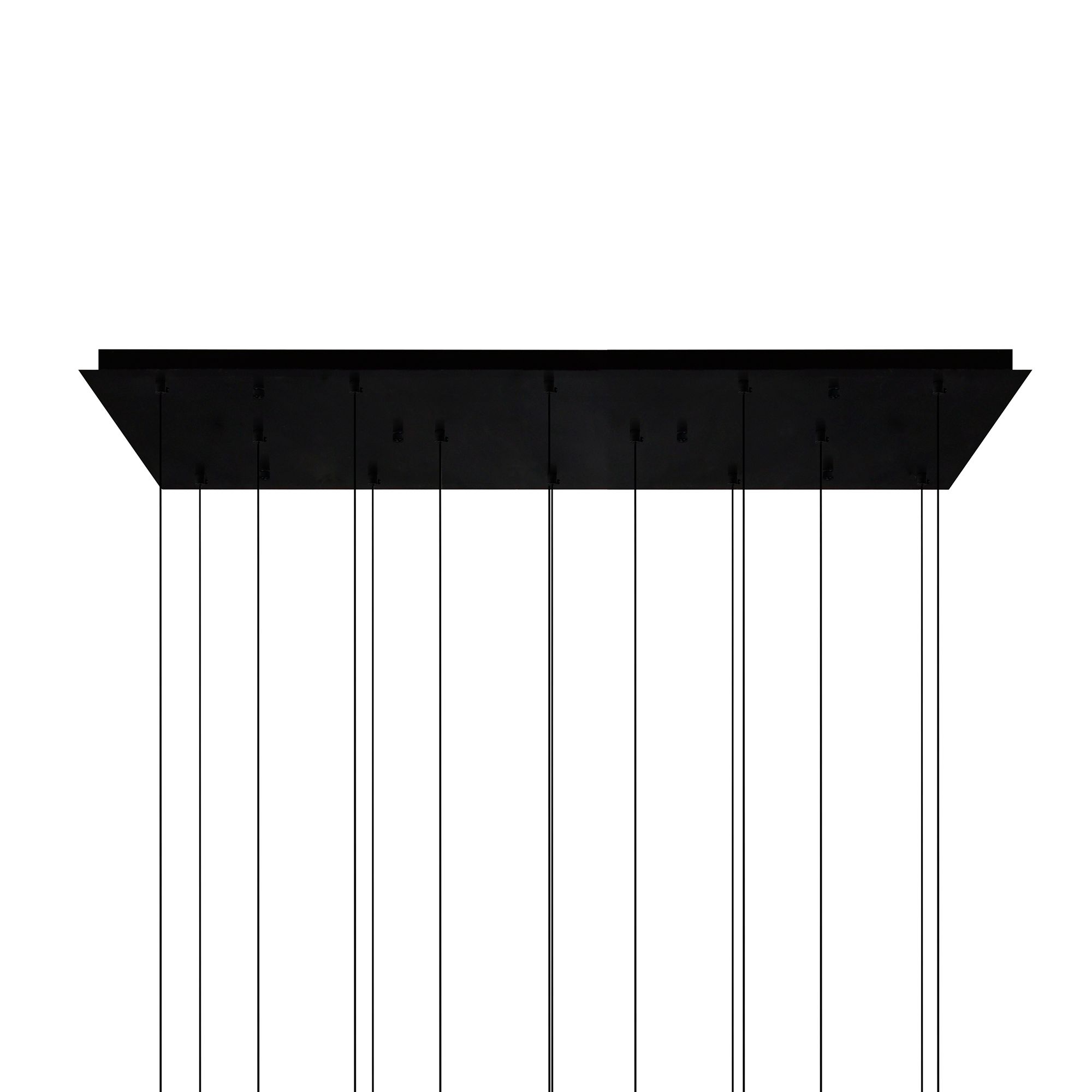 Image 6 Lava Integrated LED 48in Black Chandelier with Handcrafted Glass more views
