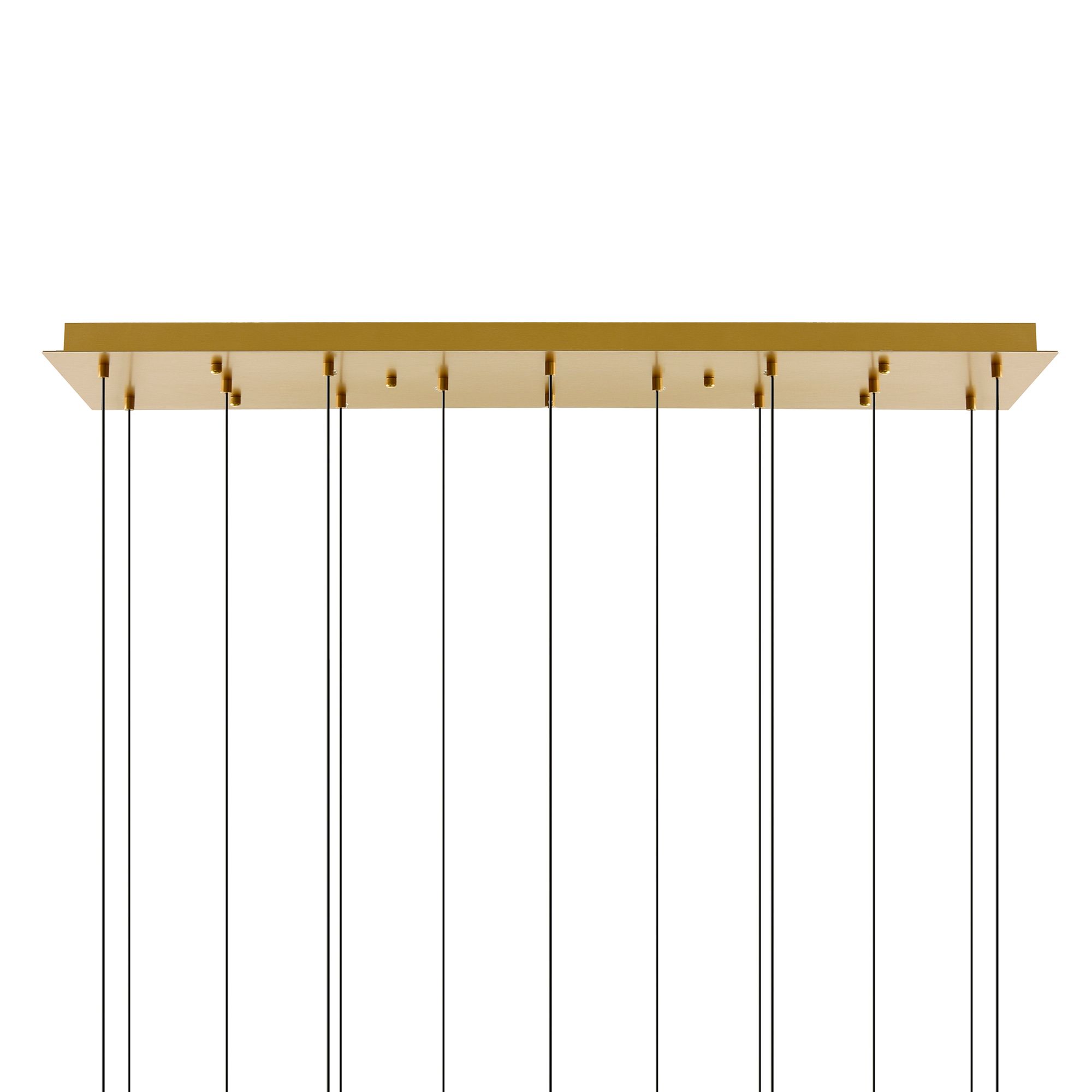 Image 6 Lava Integrated LED 48in Brass Chandelier with Handcrafted Glass more views