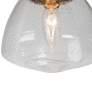 Lavaje 6 1/2"W Gold Iron Seeded Glass Mini Pendant Light