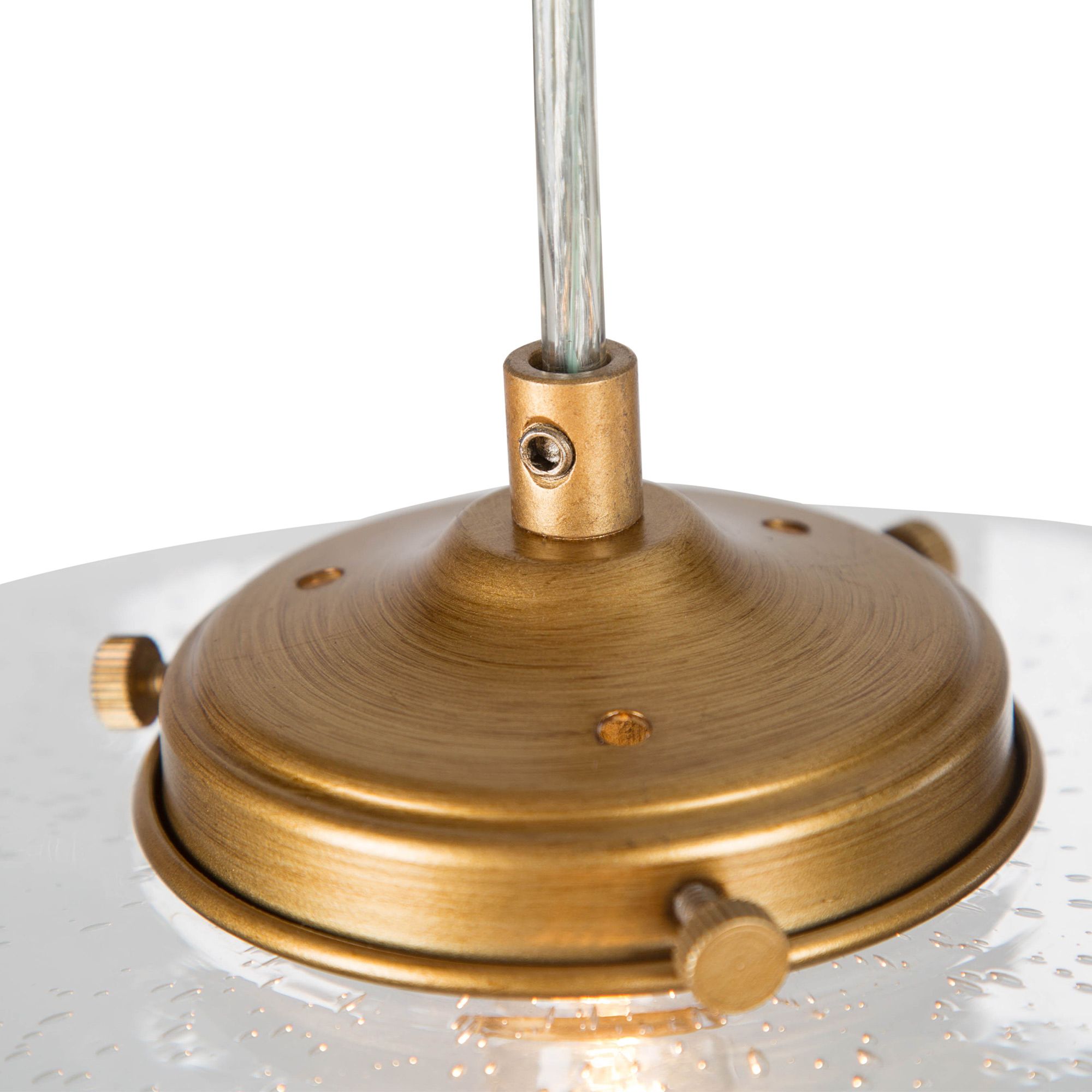 Image 3 Lavaje 9 1/2"W Gold Iron Seeded Glass Mini Pendant Light more views