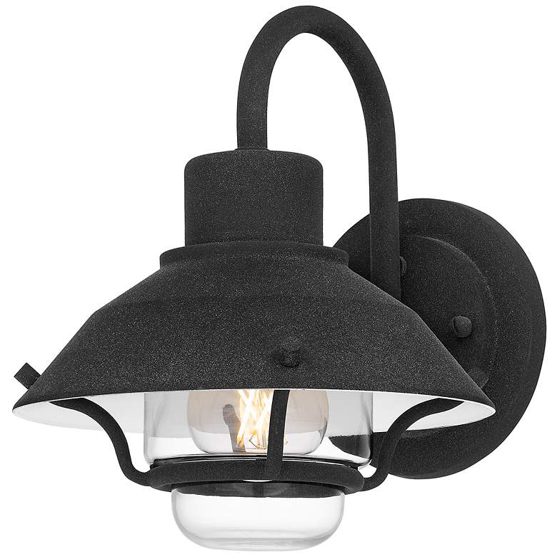 Image 2 Lavalier 1-Light Mottled Black Outdoor Wall Lantern