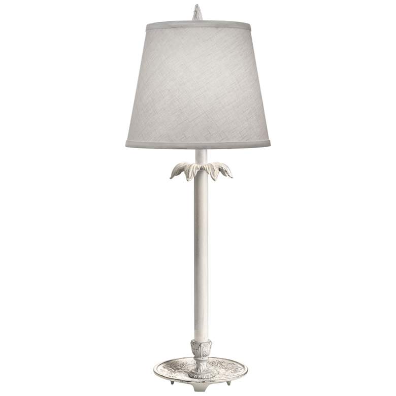 Image 2 Lavasseur Distressed White Buffet Table Lamp