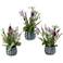 Lavender 12" High in Set of 3 Small Ceramic Planters