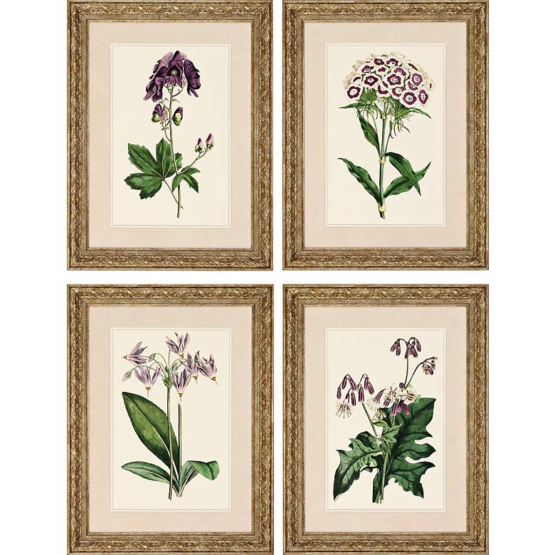 Image 1 Lavender Floral 4-Piece 26 inch High Framed Wall Art Set