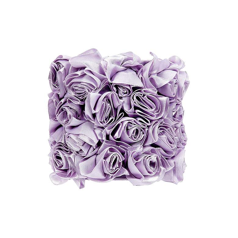 Image 1 Lavender Rosettes Drum Lamp Shade 5x5x4.75 (Clip-On)