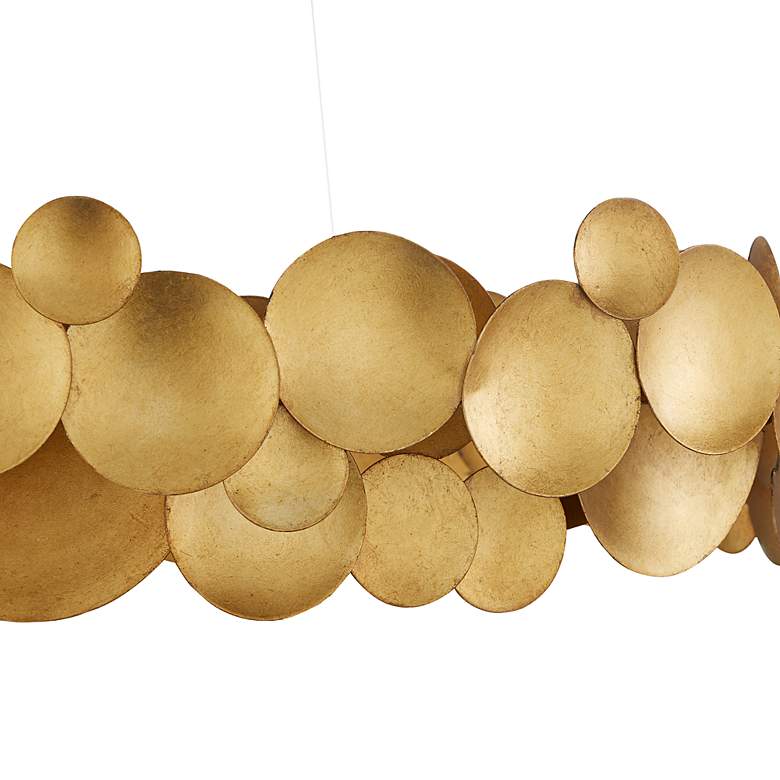 Image 4 Lavengro 32" Wide Gold Leaf 10-Light LED Chandelier more views