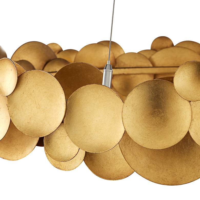 Image 5 Lavengro 32" Wide Gold Leaf 10-Light LED Chandelier more views