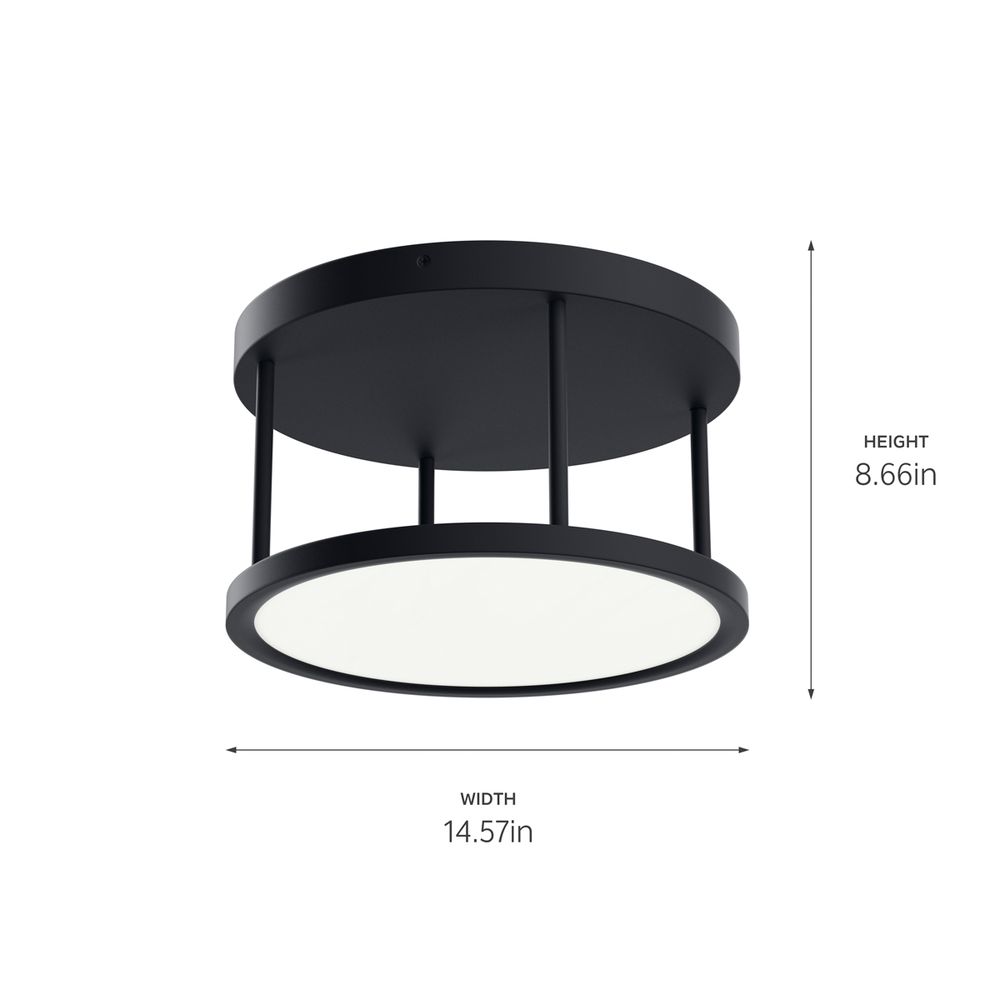 Thumbnail4 of Lavi Matte Black Semi Flush Light more views