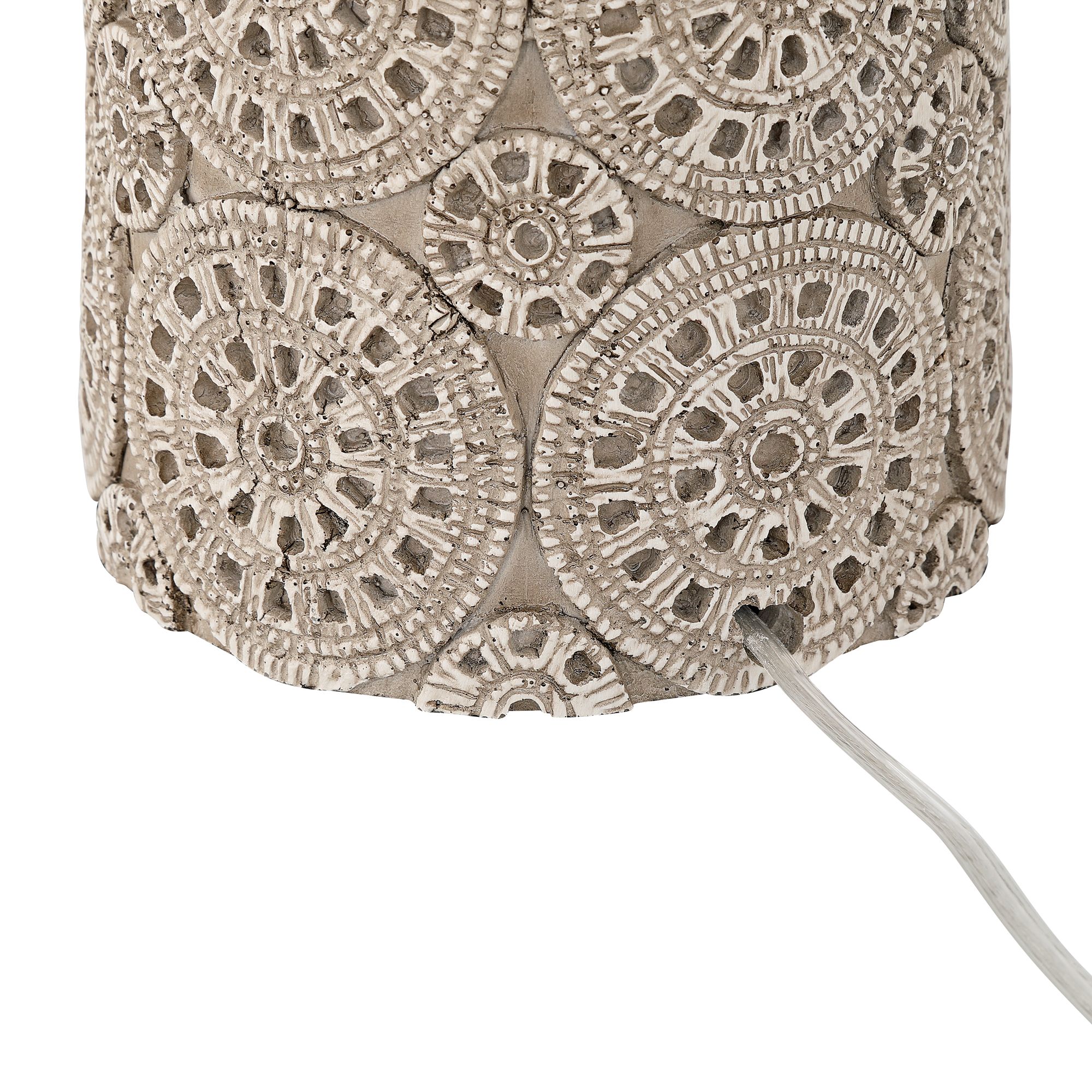 Lavinia 24 1/2"H Carved Stone Motif Table Lamp Set of 2 with Dimmer in scene
