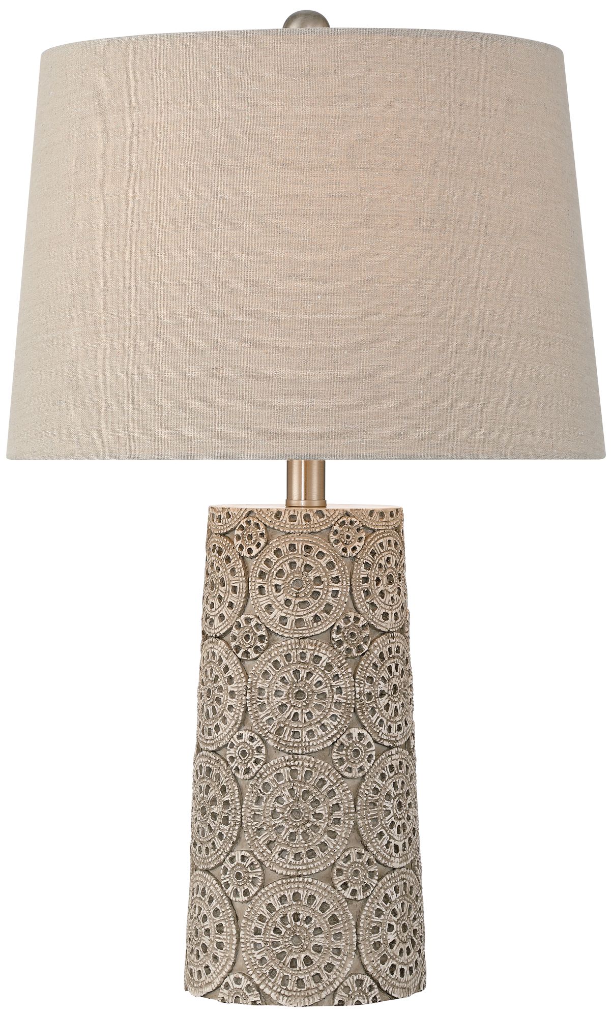 Image 2 Lavinia 24 1/2" High Carved Stone Motif Table Lamp