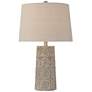 2_Lavinia 24 1/2" High Carved Stone Motif Table Lamp