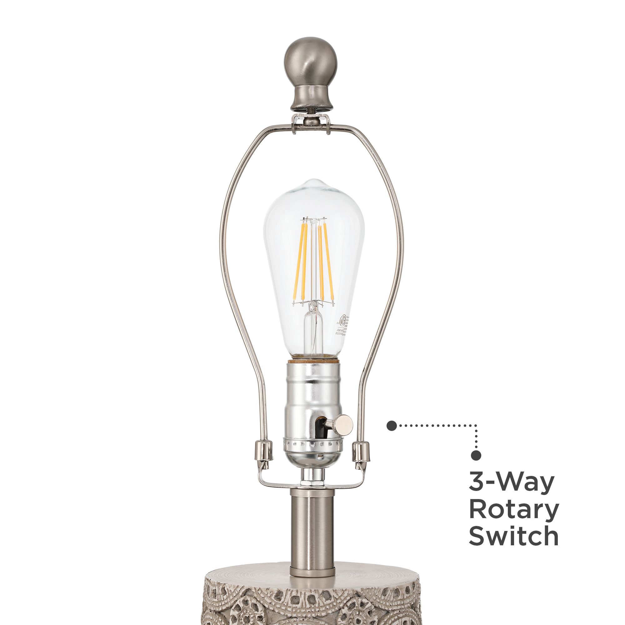 Image 5 Lavinia 24 1/2" High Carved Stone Motif Table Lamp more views