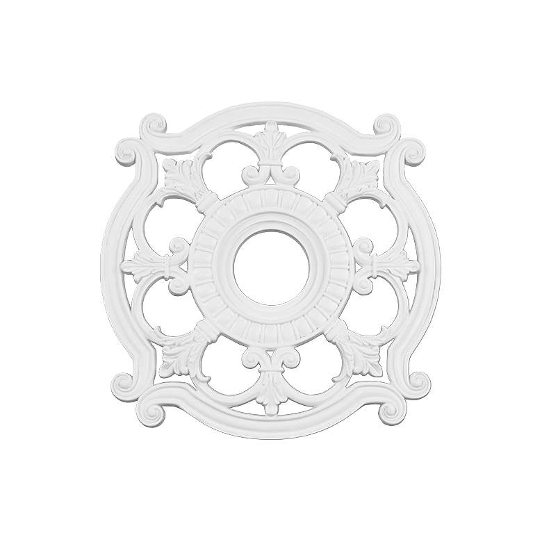 Image 1 Lavonia 23 1/2 inch Wide White Ceiling Medallion