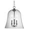 Lawler 14 3/4" Wide Clear Glass Bell 3-Light Pendant