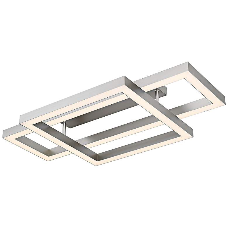 Image 1 Lawless 36" Wide Painted Brushed Nickel LED Ceiling Light