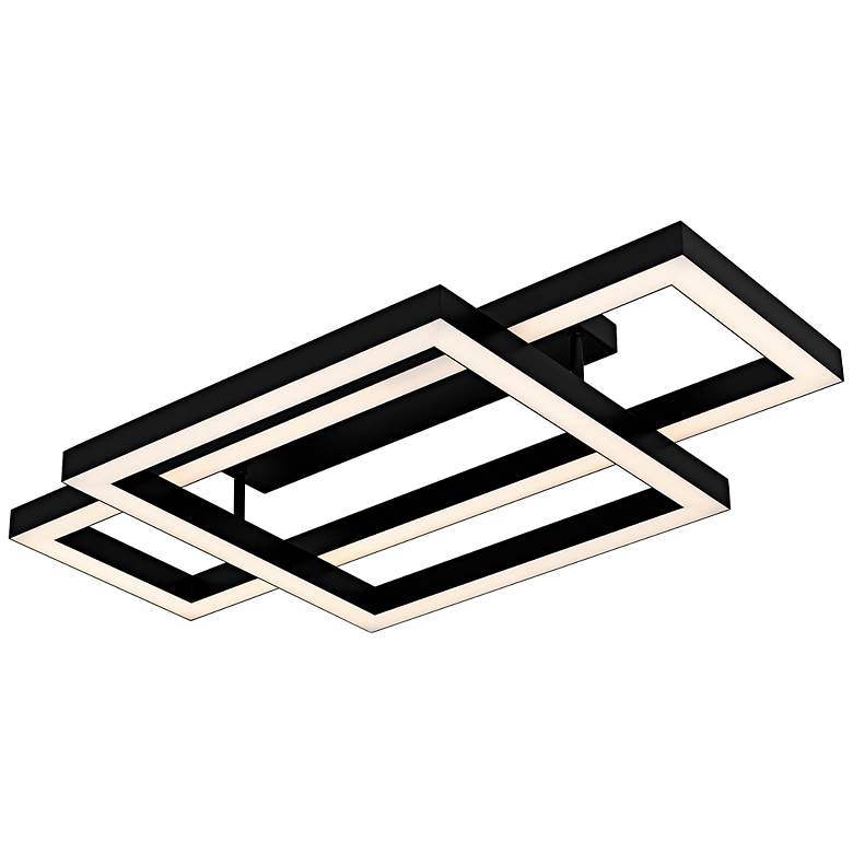 Image 1 Lawless Integrated LED Matte Black Semi-Flush Mount with CCT Switch
