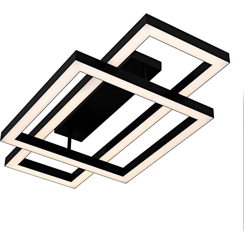 Image 4 Lawless Integrated LED Matte Black Semi-Flush Mount with CCT Switch more views