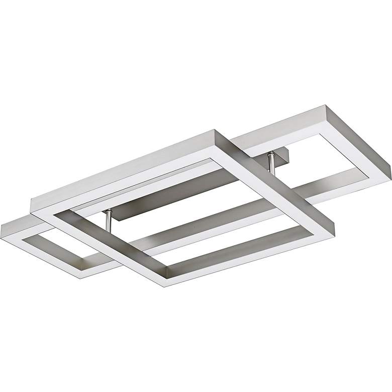 Image 2 Lawless Integrated LED Painted Brushed Nickel Semi-Flush Mount w CCT Switch more views