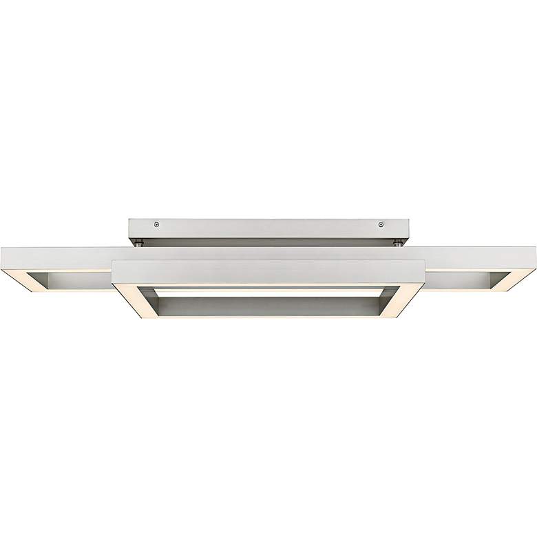 Image 3 Lawless Integrated LED Painted Brushed Nickel Semi-Flush Mount w CCT Switch more views