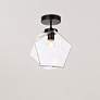 1_Lawrence 1 Lt Black And Clear Glass Flush Mount